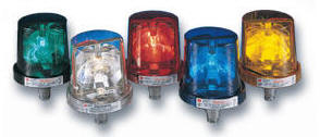 225 Electraray Rotating Warning Light federal signal signaling rotating strobe warning light designed for industrial uses adaptable for a multitude of indoor and outdoor applications Federal Signal's Electraray rotating light is an inexpensive warning light for calling attention to emergency situations or process status changes. Amber blue clear green red dome strobe colors.