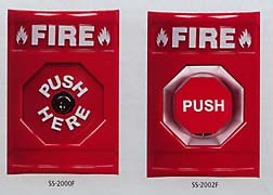 Advanced, patented push button for fire only is designed for alarm systems of the 21st century.