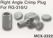 mcx right angle crimp plug connector