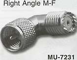 mini uhf right angle male-femle adaptor