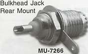 mini uhf bulkhead jack rear mount connector