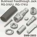 smb bulkhead feedthrough jack connector